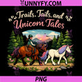 Trails Tails and Unicorn Tales PNG, Equestrian Graphic PNG