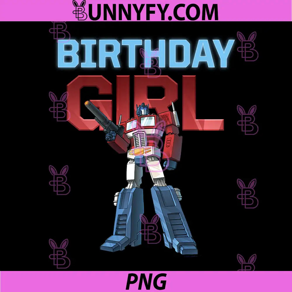 Transformers Birthday Girl PNG, Optimus Prime Battle Mood Performance PNG