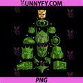 Transformers Christmas Vintage PNG, Autobot Christmas Tree Stack PNG