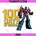 Transformers Optimus Prime PNG, 100th Day of School Action Pose Performance PNG