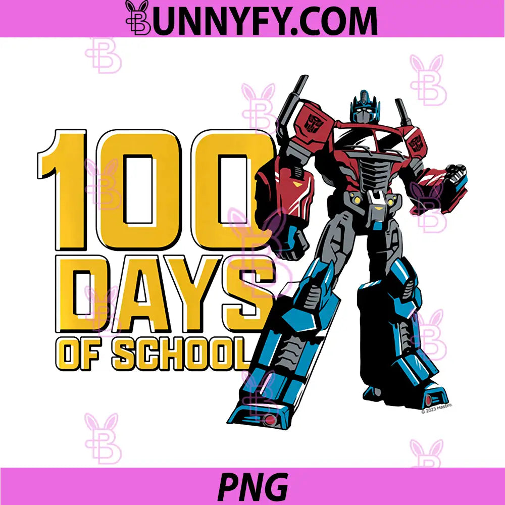 Transformers Optimus Prime PNG, 100th Day of School Action Pose Performance PNG
