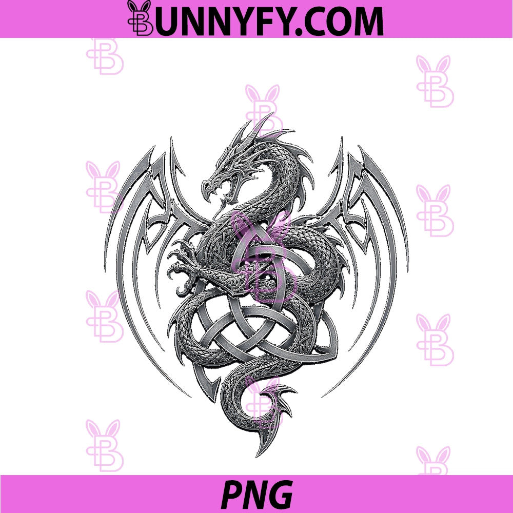 Tribal Celtic Knot PNG, Dragon PNG