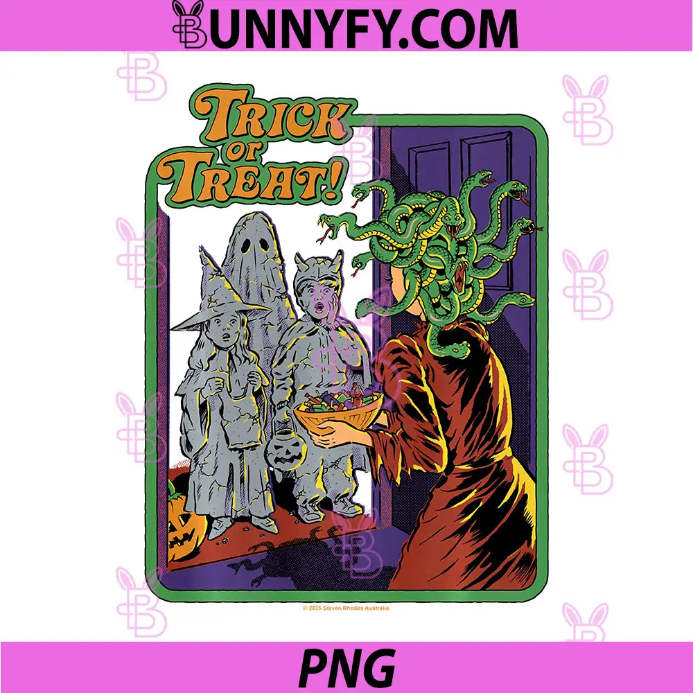 Trick or Treat PNG, Halloween Sarcastic Retro Funny PNG