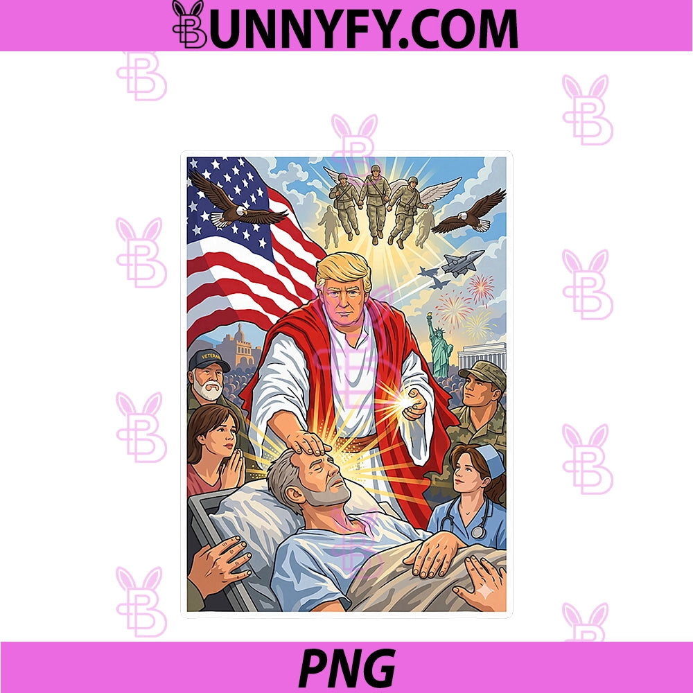 Trump As Jesus Patriotic Graphic PNG, Funny PNG