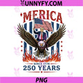 Trump Eagle Merica 250th PNG, America USA 250 Years 4th of July PNG