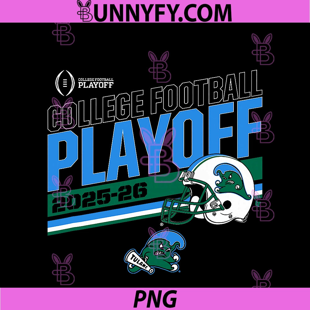 Tulane Green Wave College PNG, Football Playoff Stripe 2025 PNG