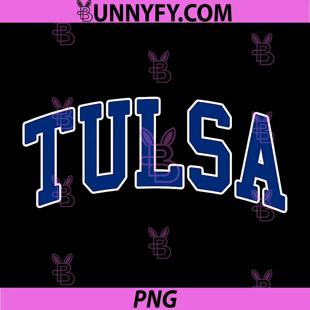 Tulsa PNG, Vintage Tulsa Typography Classic College Style PNG