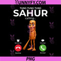 Tung Sahur Calling PNG, Funny Fishing Brainrot Joke PNG