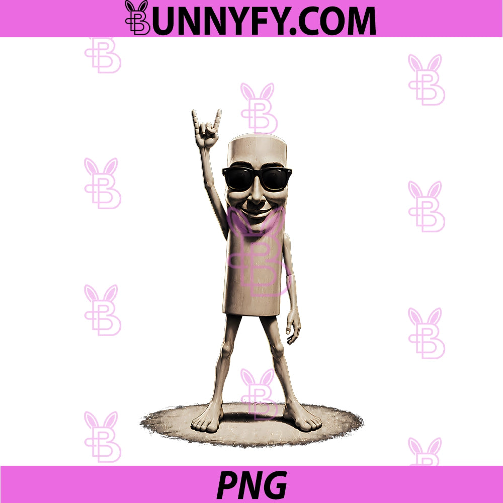 Tung Tung Tung Sahur Rock PNG, Funny Brainrot PNG