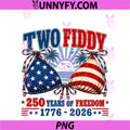 Two Fiddy 250 Years USA Bikini PNG, 4th Of July Vacation Summer PNG
