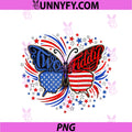Two Fiddy 250th PNG, Patriotic Butterfly USA Flag 4th Of July PNG