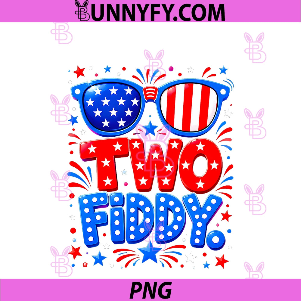 Two Fiddy 2 Fiddy 250th Anniversary PNG, 4th Of July USA Flag Boy PNG