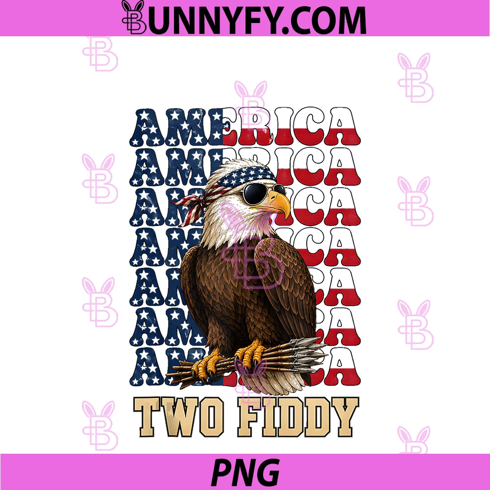 Two Fiddy Eagle America 250 1776–2026 PNG, 4th Of July PNG