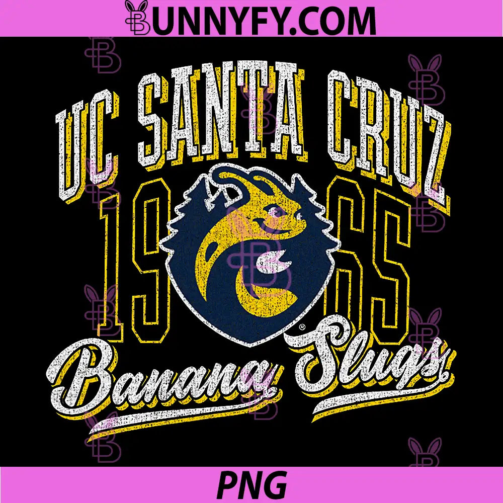 UC Santa Cruz UCSC Banana Slugs PNG, Vintage Script PNG