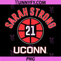 UConn Basketball PNG, Sarah Strong Name Number Ball PNG