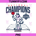 UConn Huskies Basketball 2025 PNG, NCAA Champions Mascot PNG