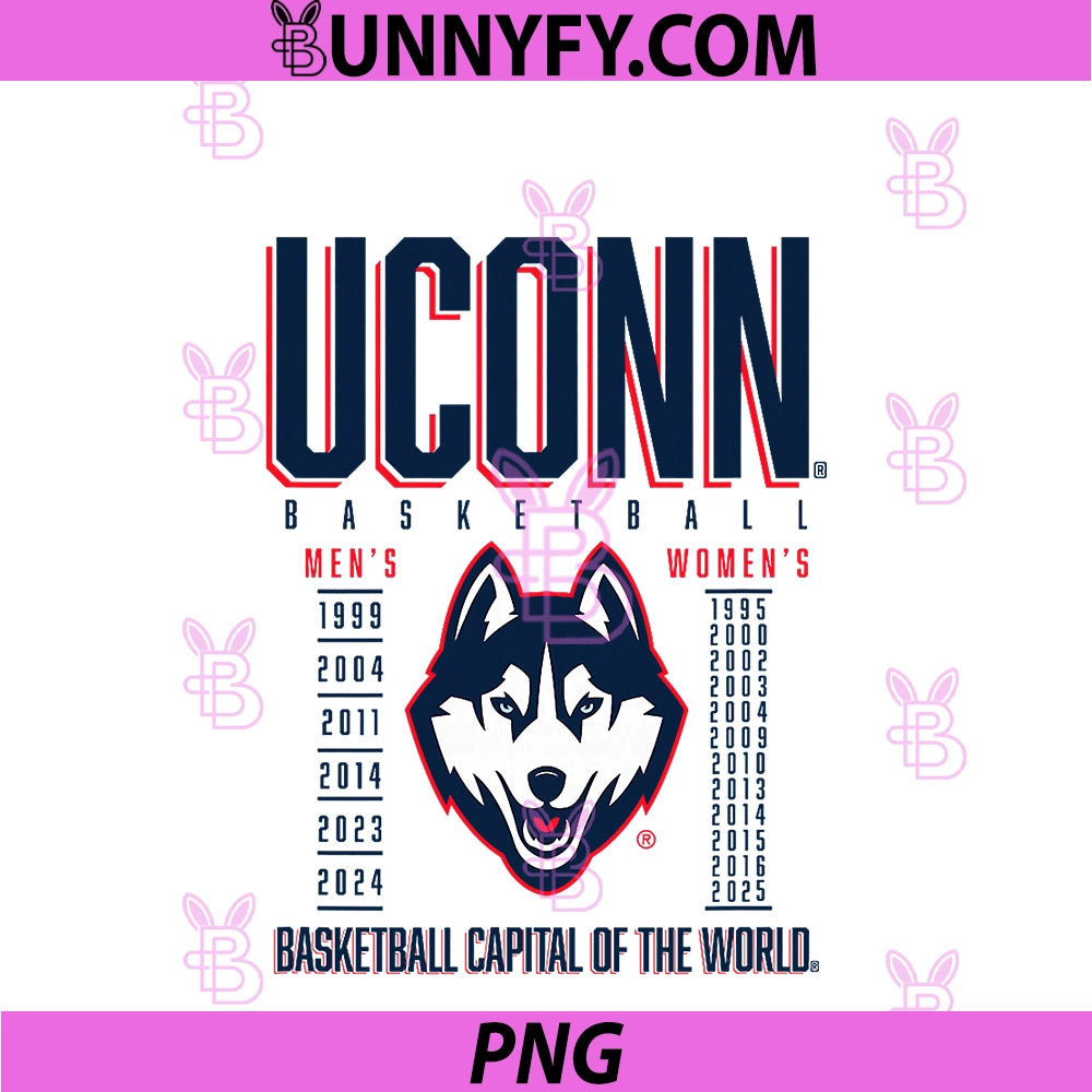 UConn Huskies PNG, Basketball Capital Of The World PNG