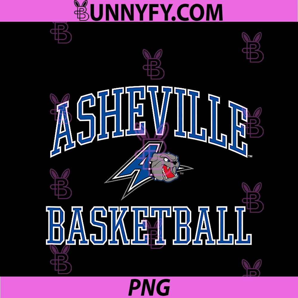 UNC Asheville Bulldogs Basketball PNG, Screen Black PNG