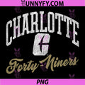 Charlotte 49ers Retro College Team Arched Logo PNG, Charlotte 49ers Forty Niners Vintage Script PNG