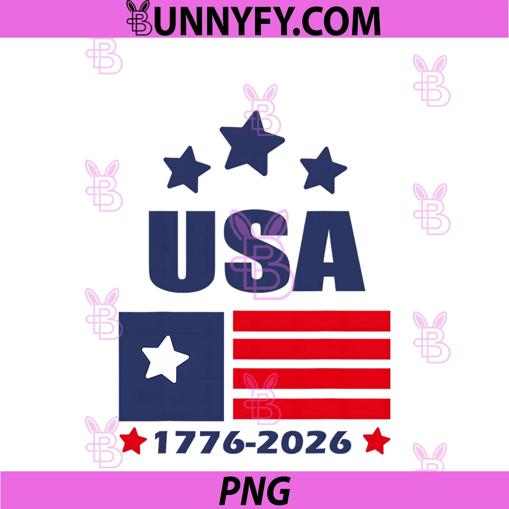 USA 1776-2026 PNG, Patriotic 250th Anniversary Celebration PNG
