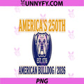 USA 250 Years American Bulldog 1776 2026 PNG, America S 250th Est PNG