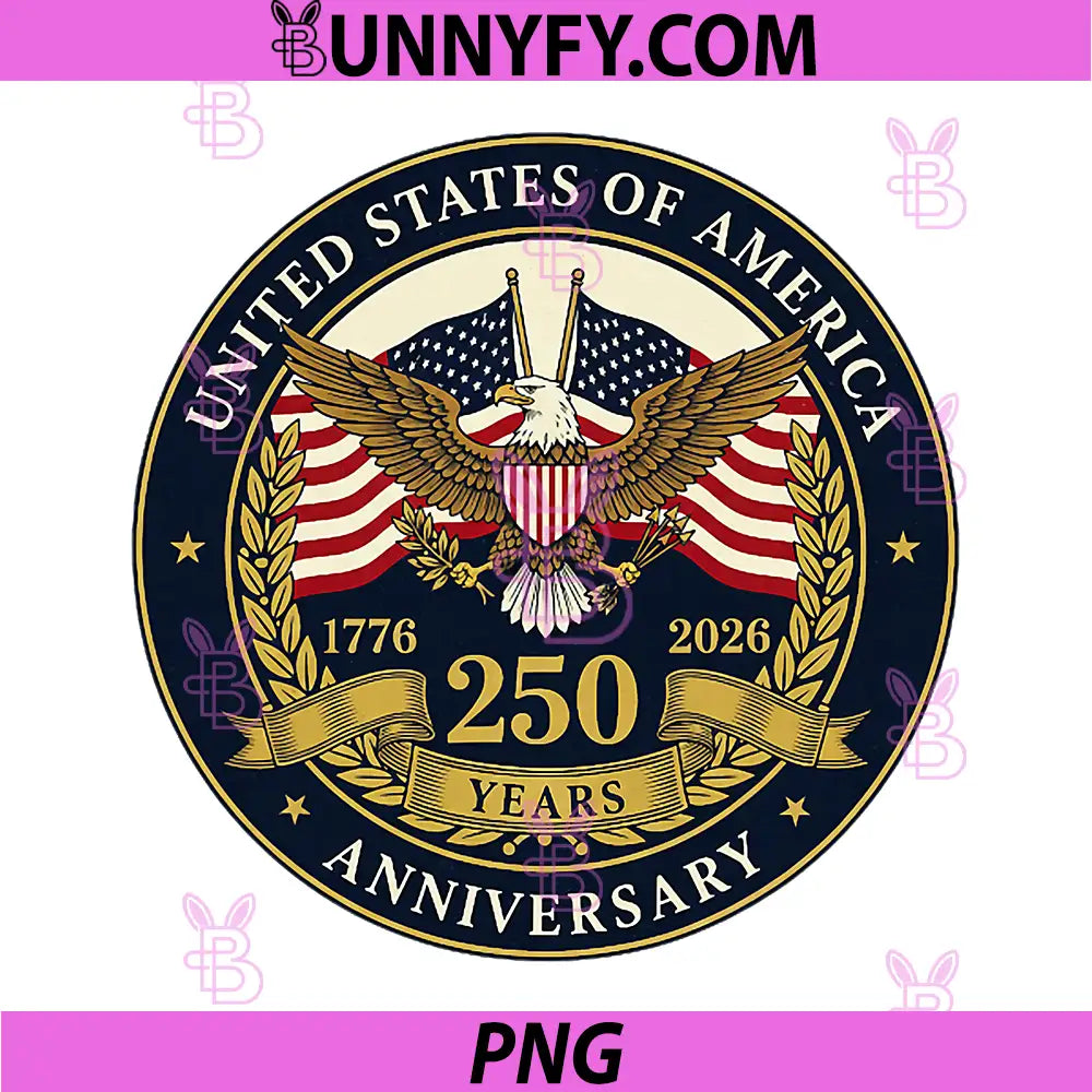 USA 250 Years Anniversary PNG, Patriotic America 1776–2026 PNG