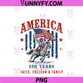 USA 250 Years Faith Freedom Family PNG, American Cowboy PNG