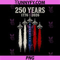 USA 250 Years Patriotic Jet PNG, Fighter 250th Anniversary PNG