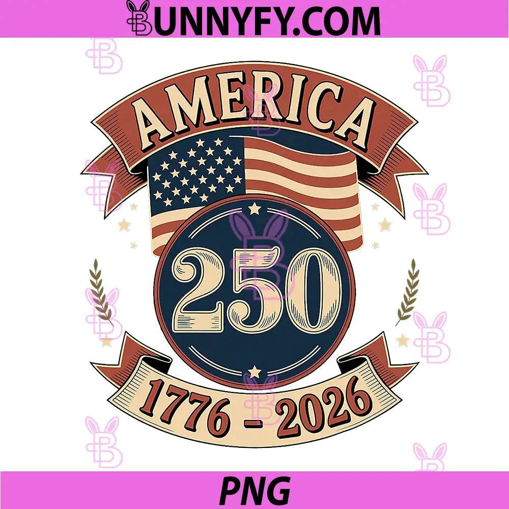 USA 250 Years of Freedom PNG, 1776-2026 Patriotic America Pride PNG