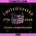 USA 250th Anniversary 1776 2026 PNG, Patriotic Semiquincentennial PNG