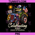 USA 250th Anniversary Celebrating PNG, Freedom Alligator Tractor PNG