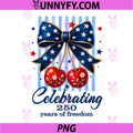 USA 250th Anniversary Celebrating PNG, Freedom Preppy Cherries PNG