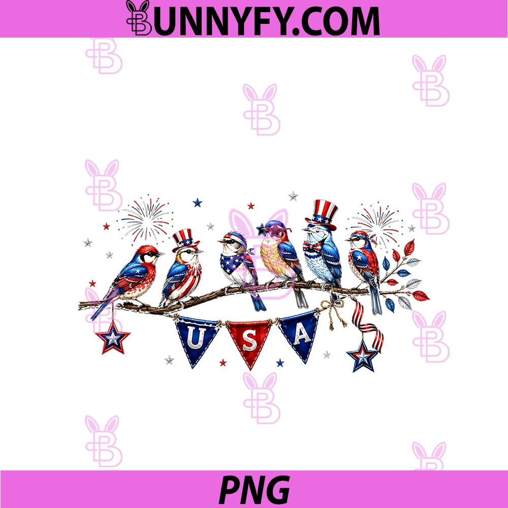 USA 250th Anniversary PNG, Patriotic Birds 4th Of July PNG