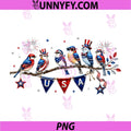 USA 250th Anniversary PNG, Patriotic Birds 4th of July PNG
