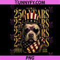 USA 250th Anniversary Pitbull Dog PNG, American Flag 4th July PNG