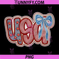 USA 4th of July PNG, Coquette Bow PNG