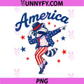 USA America Raccoon Hot Dog PNG, 1776-2026 4th of July 250 Years PNG