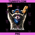 USA America Raccoon Hot Dog PNG, 1776-2026 4th of July 250 Years PNG 