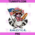 USA America Raccoon Hot Dog 1776-2026 PNG, 4th Of July 250 Years PNG