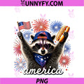 USA America Raccoon Hot Dog 1776-2026 PNG, 4th Of July 250 Years PNG
