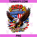 USA Anniversary 250 Freedom PNG, Patriotic Eagle America 4th July PNG