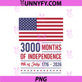USA Anniversary 3000 PNG, Months 250 Years July 4 US Flag America PNG