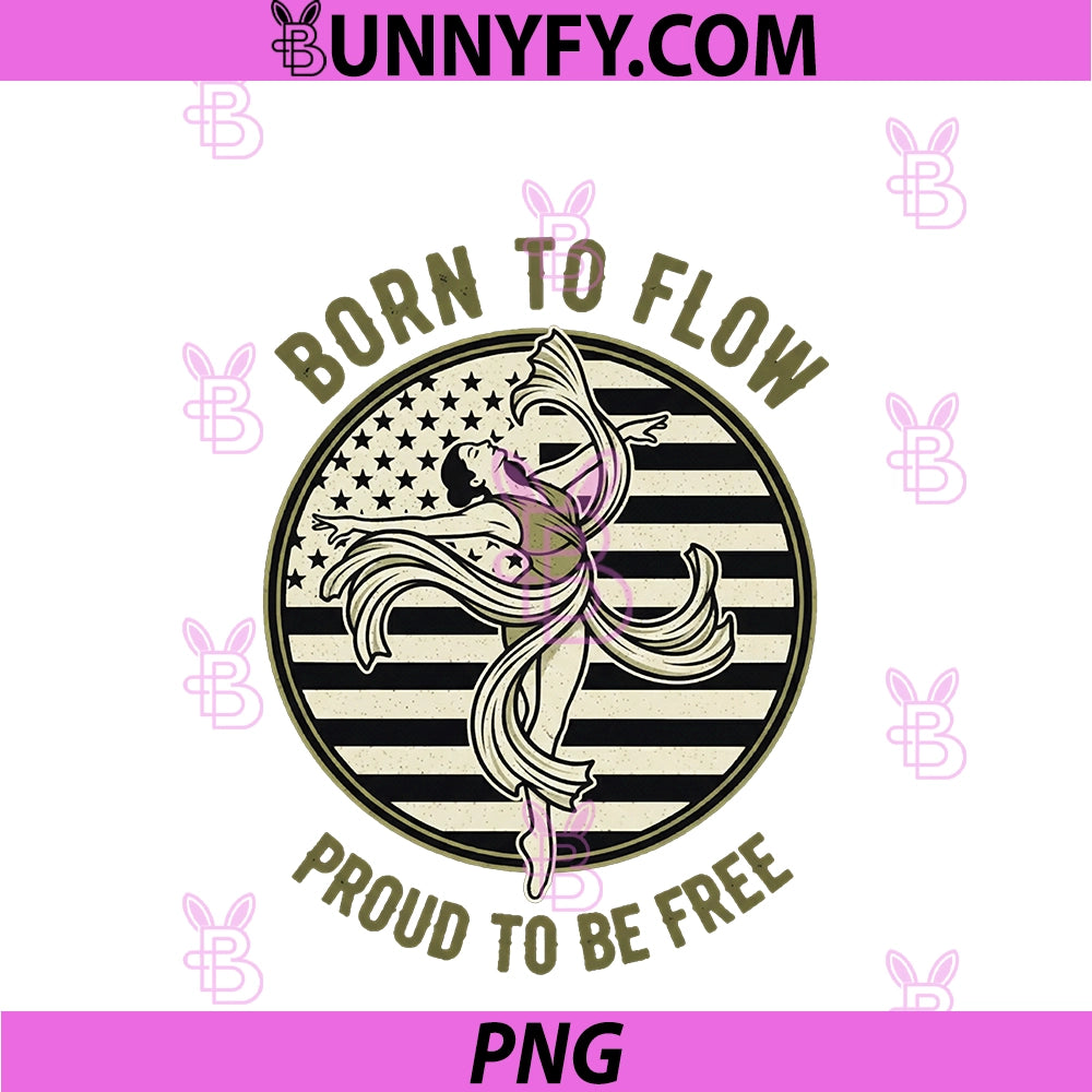 USA Born To Flow Proud To Be Free PNG, Contemporary Dancer PNG