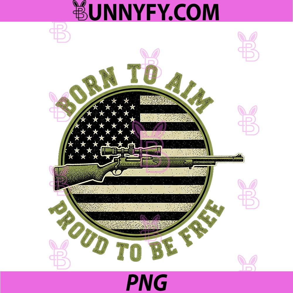 USA Born To Shoot Proud To Be Free PNG, Shooting Sports Shooter PNG