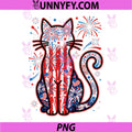 USA Flag Lucky Clover PNG, Patriotic 4th July Cat Lover PNG