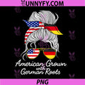 USA Germany Heritage PNG, White Hair Messy Bun PNG