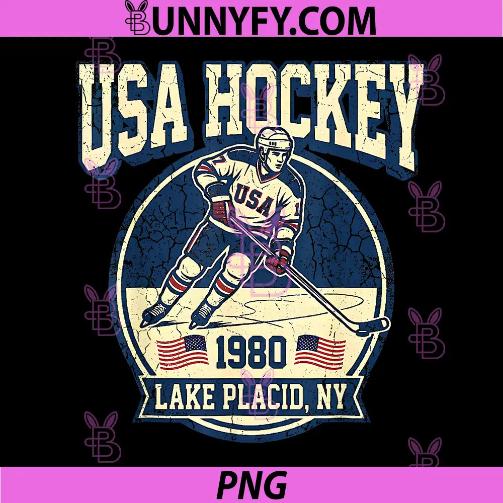 USA Hockey 1980 Lake Placid NY PNG, Vintage American Hockey Player PNG