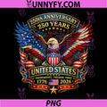 USA Independence 250th Anniversary PNG, 1776 2026 Patriotic Eagle PNG
