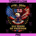 USA Independence 250th Anniversary PNG, 1776 2026 Patriotic Eagle PNG