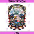 USA Independence 250th Anniversary PNG, 1776 2026 Patriotic Eagle PNG